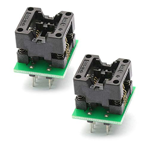 Hailege 2pcs SOIC8 SOP8 to DIP8 EZ Programmer Adapter Socket Converter Module with 150 mil Wide Body Seat Programmer Adapter Socket
