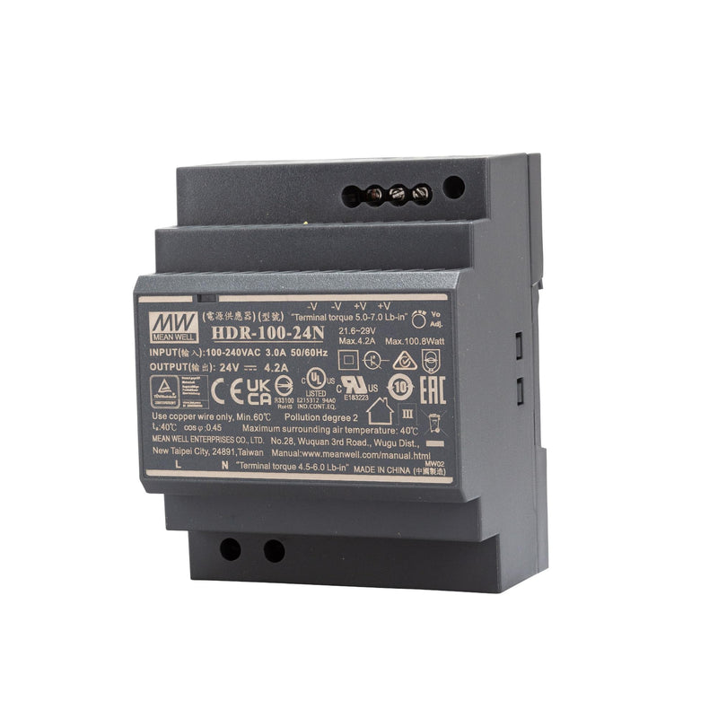Mean Well HDR-100-24N DIN Rail Power Supply (DIN-Rail) 24 V/DC 4.2A 100.8W 1 x