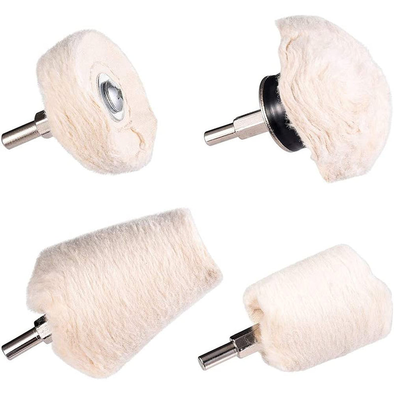 [Australia - AusPower] - Polishing Disc for Drilling Polishing Wheel Pad Mop Kit Conical/Column/Mushroom/Wheel Shaped Polishing Tool for Metal, Jewellery, Stainless Steel, Aluminium, Wood, Plastics, Ceramics, Glass etc. 