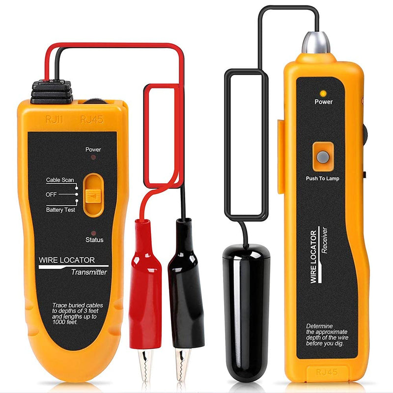 [Australia - AusPower] - KOLSOL F02 Underground Cable Finder, Wire Tracer with Headphones for Tracking Wires and Cables, Pet Fence Cable Tester, Up to 2-3 Metres Depth and 1000 Metres in Length 