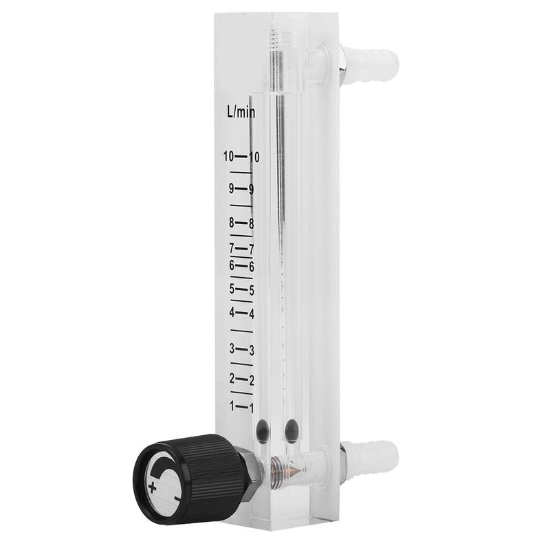 [Australia - AusPower] - Oxygen Air Flow Meter, LZQ-7 Gas Flow Meter 1-10LPM Flow Meter with Control Valve for Oxygen/Air/Gas, 8mm Hose Barb 
