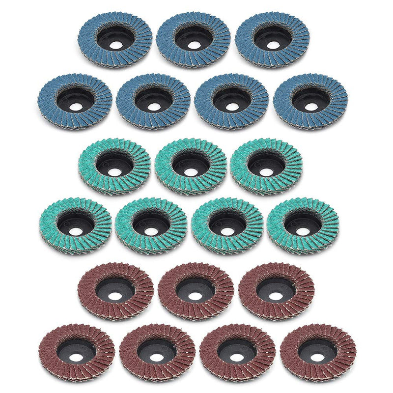 [Australia - AusPower] - Yuhtech 21 pieces 50 mm 2 inch serrated discs, 80 grit sanding discs, grinding discs, grinding discs 