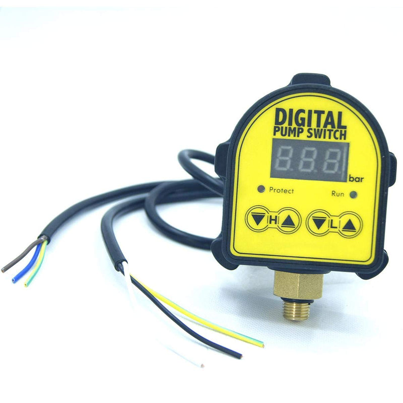 [Australia - AusPower] - KATSU Automatic Water Pump Pressure Switch Adjustable Electronic Intelligent Pressure Regulator for Water Pressure Booster Pump, Air Pump, Water Oil Compressor 