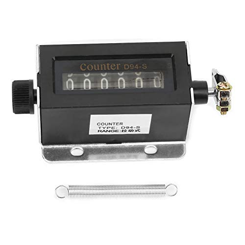 D94-S 6-Digit Resettable Mechanical Draw Counter Digital Length Counter 0-999999 for Machine Quantity Log