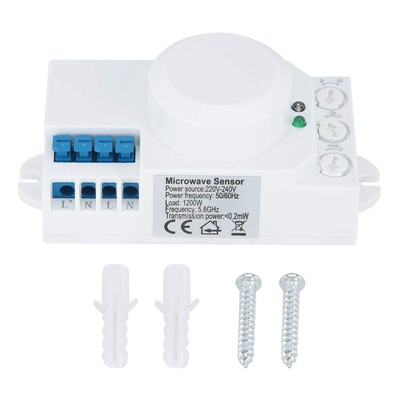[Australia - AusPower] - 5.8GHz Microwave Sensor Switch Lighting Sensor Body Motion Car Detector Light Switch AC 220V-240V SK-805 
