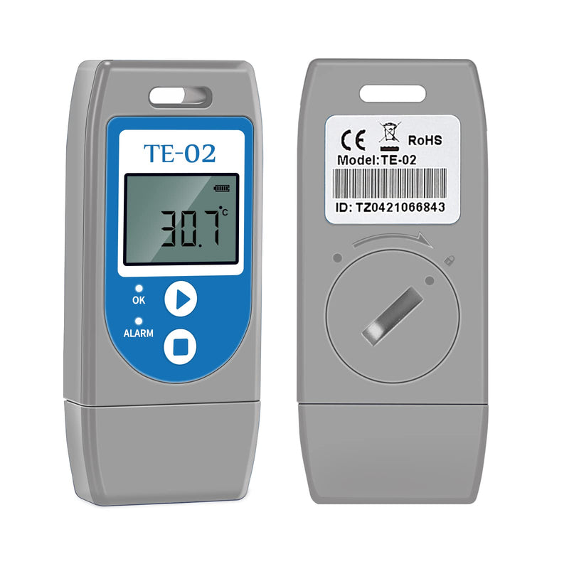 [Australia - AusPower] - ThermElc TE-02 USB Temperature Data Logger Recorder, 32000 Points, High Accuracy, Industrial Temperature Data Logger, LCD Screen, Generation of PDF & CSV 1 