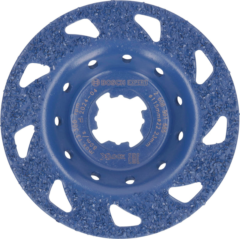 [Australia - AusPower] - Bosch 1 x Expert Multi Material Carbide Cup Wheel Medium (for Paint on Wood, Diameter 115 mm, Medium, Professional Accessories, Small Angle Grinder) 