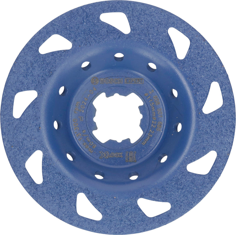 [Australia - AusPower] - Bosch 1 x Expert Multi Material Carbide Cup Wheel Fine (for Paint on Wood, Diameter 115 mm, Fine, Professional Accessories, Small Angle Grinder) 