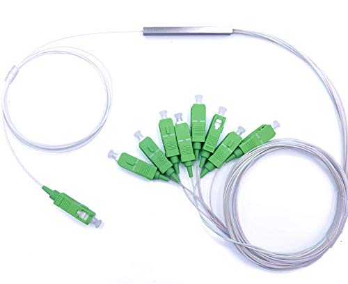 Elfcam - Optical Splitter Fiber Optic PC Splitter (Fiber Splitter) SC/APC Simplex Singlemode 0.9 mm, 1X8