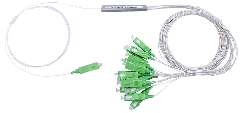 Elfcam - Optical Splitter Fiber Optic LC Splitter (Fiber Splitter) SC/APC Simplex Singlemode 0.9 mm, 1X16