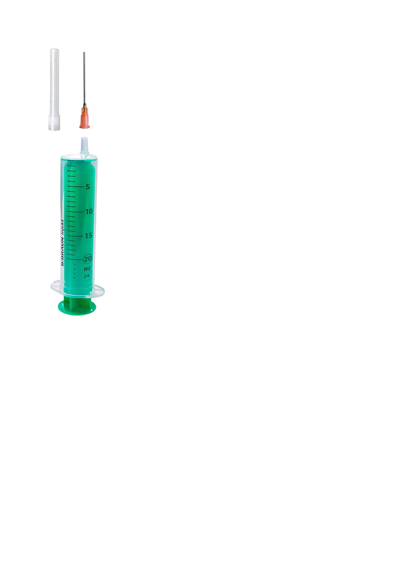 Set of 1, 2 or 3 Syringes 20 ml Laboratory Syringes Liquid Syringe Hobby Syringe with Blunt Needle/Cannula for E-Liquid Aroma Hobby and Home Work (Set 1 x 20 ml) Set 1x 20ml