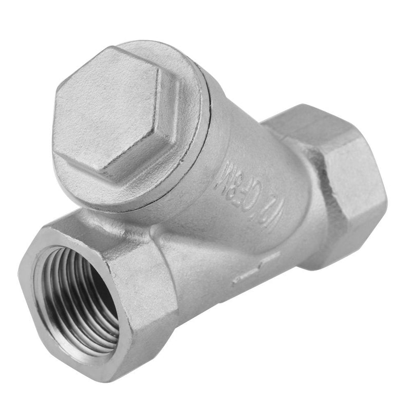 [Australia - AusPower] - Y Strainer, DN15 1/2 Inch PT Thread Stainless Steel Y Filter Strainer Pump Filter for Water Gas, 7 × 6 × 2.5 cm 