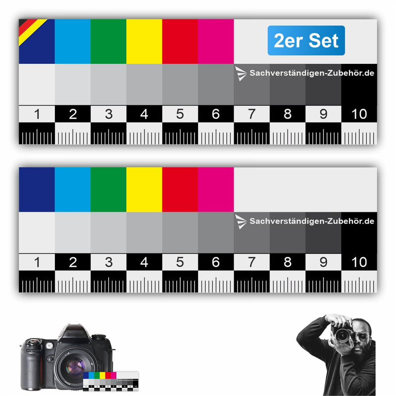 [Australia - AusPower] - Sachverständigen-Zubehör® Grey Card for White Balance as [Plastic Light Meter] Set of 2 | Photography | Colour Fans | ColorChecker | Colour Cards Photography | Colour Wheel Editing Program 10 cm - Old (2) 