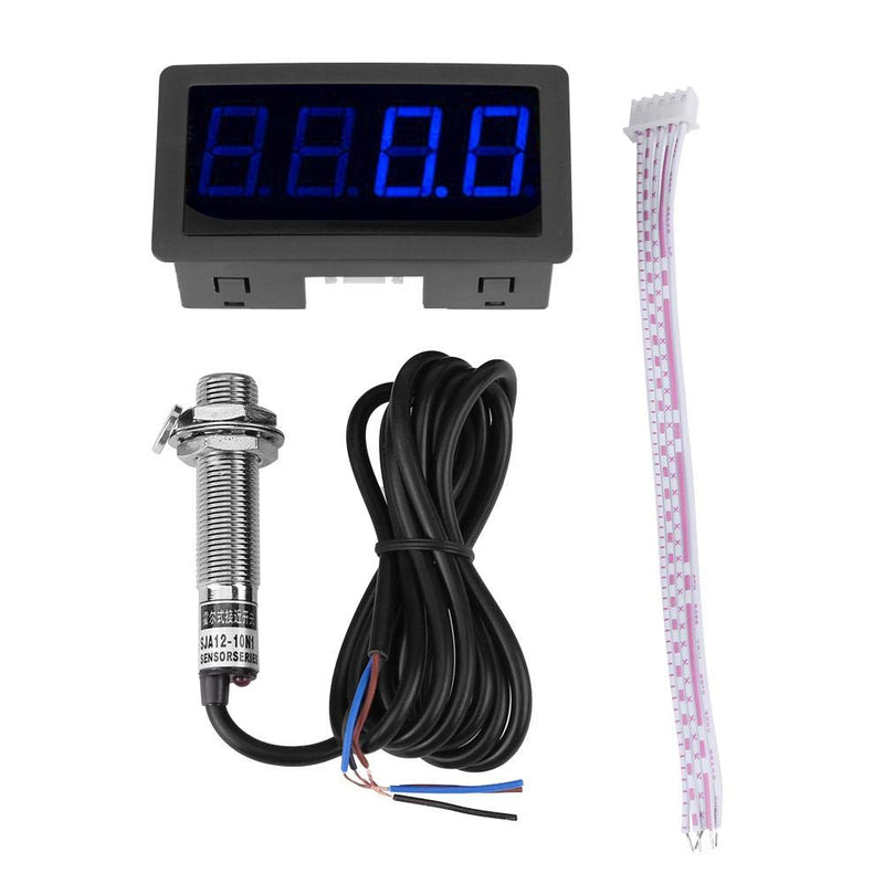 [Australia - AusPower] - 4 Digital LED Speedometer, Tachometer, Tachometer + Hall Proximity Switch Sensor NPN (Blue) 