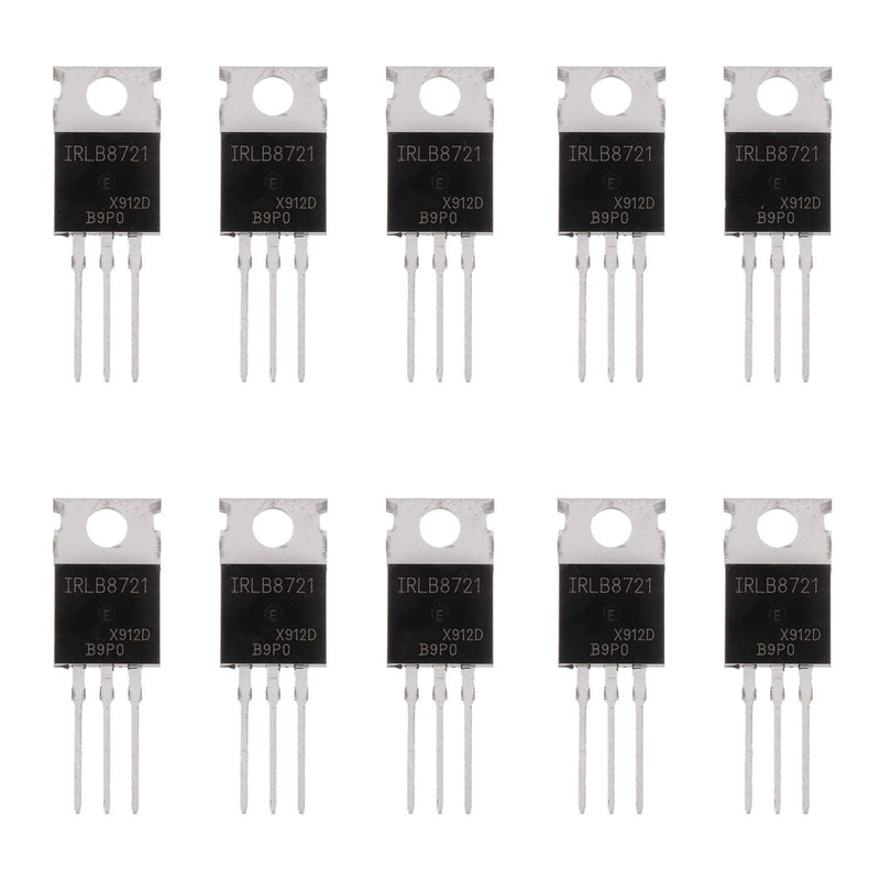 BOJACK IRLB8721 MOSFET Transistors IRLB8721PBF 30V 62A N-Channel Power MOSFET TO-220 (Pack of 10)