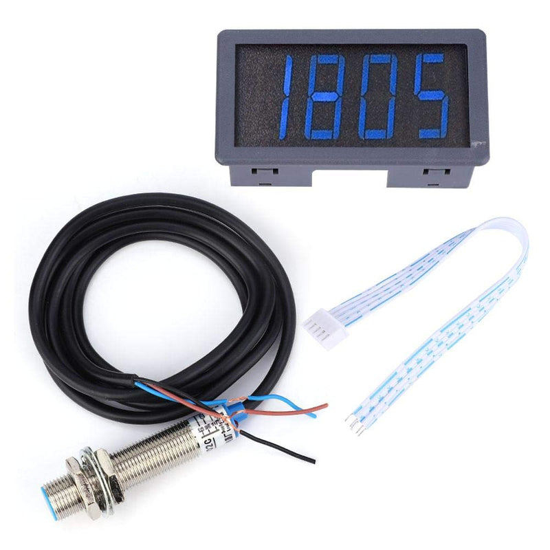 [Australia - AusPower] - Blue LED Motor Tachometer, Tester and Detectors Digital Tachometer + NPN Hall Proximity Switch Sensor (12.00 x 12.00 x 4.00) 