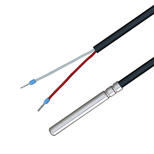 iOVEO 035HP01203 PT100 Temperature Sensor with PVC Cable 105°C, Temperature Sensor, Memory Sensor, Heating, 3 Meters 3 Meters
