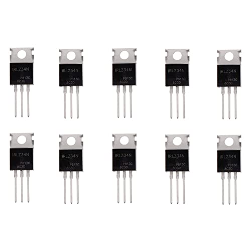 BOJACK IRLZ34N MOSFET 30A 55V IRLZ34NPBF N-Channel Field Effect Transistors TO-220AB (Pack of 10)