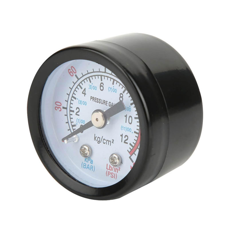 [Australia - AusPower] - Air Compressor Pressure Gauge Gauge Display Black Iron Housing Diameter of Lower Bracket Approx. 42mm for Screw Piston Compressor 