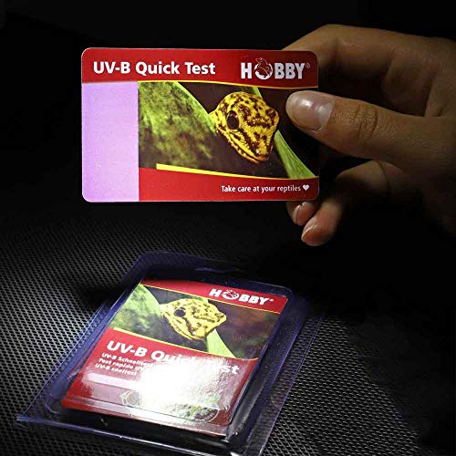 Hobby Terraristics UV-B Quick Test I UV-B Quick Test I Can Be Used Up to 500 Times I Contains 2 Cards