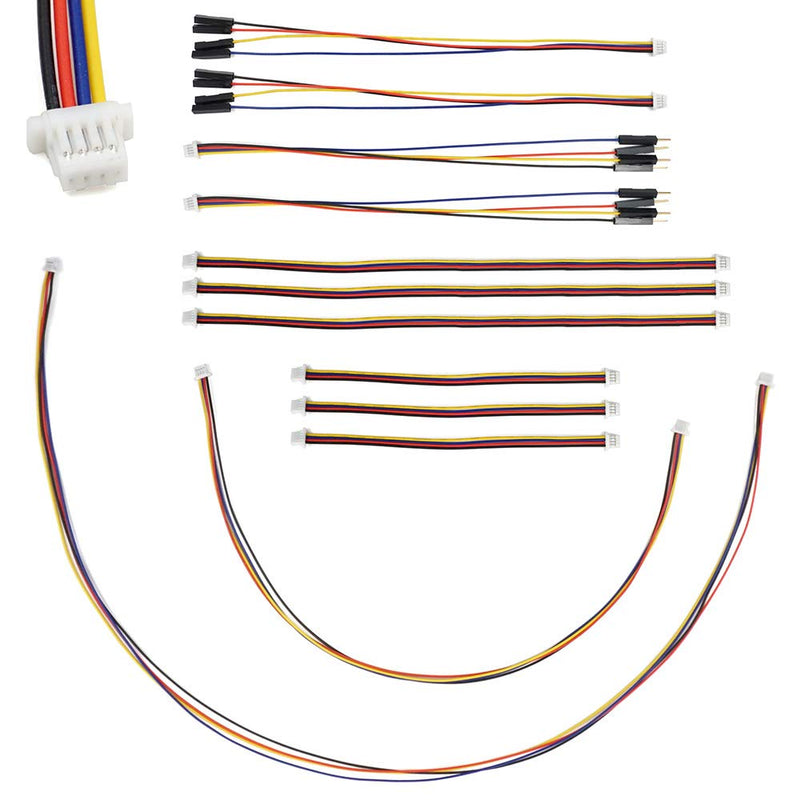 I2C Qwiic Stemma QT Cable Kit for SparkFun Development Board Sensor Board Cutting Plate 4 Pin Sh1.0 Connector