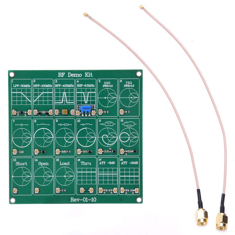 Frequency Test Board RF Demo Kit Card NanoVNA RF Test Module Vector Network Analyzer Board Filter/Attenuation Module 18 Function Modules