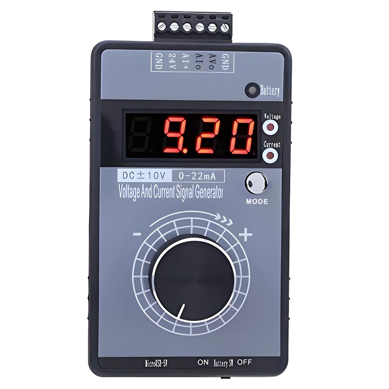 Handheld Signal Generator 0-10V 0-22 mA Adjustable Digital Analogue Simulator with LCD Display and Three Power Supply Options