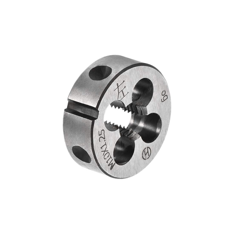 sourcing map Round Die M10X1.25, Metric Cutting Resistant Thread Cutting Die, Alloy Tool Steel Thread Repair Tool M10 x 1.25