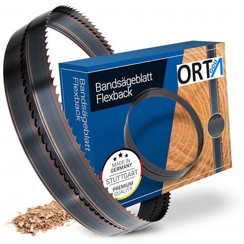 ORTA Set of 3 Flexback band saw blades, 2240 x 6 x 0.65 mm - 6 teeth per inch, for soft and hardwood, plastic and non-ferrous metals