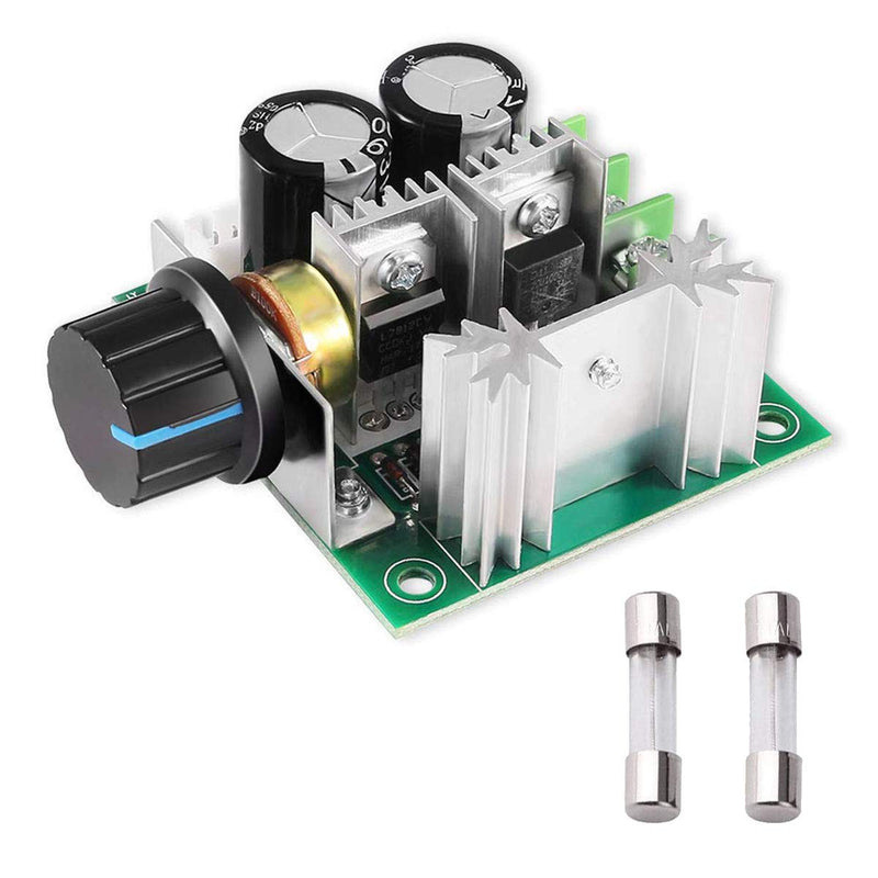 [Australia - AusPower] - Youmile 12V ~ 40V 10A PWM DC Motor Speed Controller Module Mini PWM Speed Controller Switch Regulator for Arduino with 2 Pieces 10A Glass Fuse 