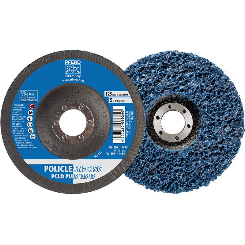[Australia - AusPower] - PFERD Policlean Plus Cleaning Fleece | Diameter 125 x 13 mm Bore Diameter 22.3 mm | 44698004 - for Rough Cleaning Work 
