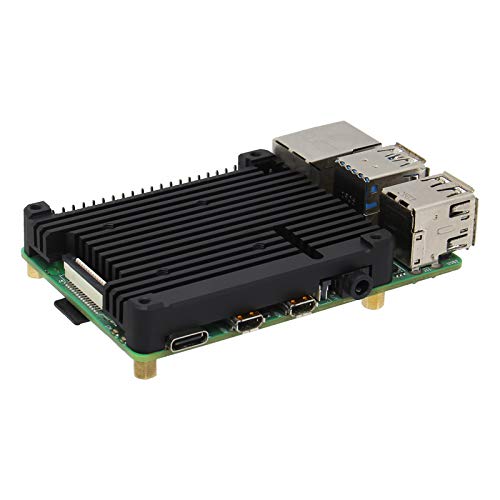 Geekworm Raspberry Pi 4 11 mm Heatsink (P165-B), Raspberry Pi 4B Radiator for Raspberry Pi 4 Model B & Pi 4 Expansion Board Support POE Extension | Fanless passive cooling, fan retrofittable, compatible with RPi 4B, RPi 4 expansion boards and PoE expan...