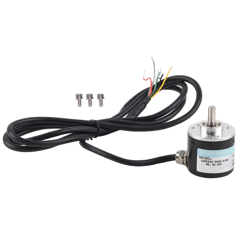 ABZ Three-Phase Encoder, Photoelectric Encoder, DC 5-24 V, 3000-6000 rpm, Full Wave Encoder for Car Engineering (500 Hz)