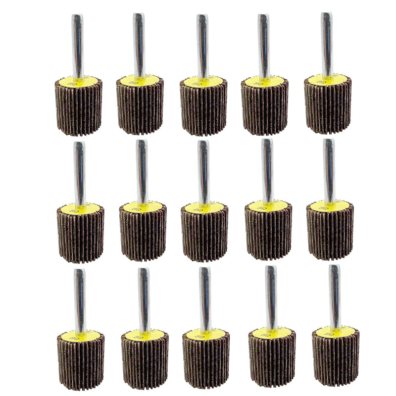 [Australia - AusPower] - FEIHU Pack of 25 Lamellar Sanders, Sanding Heads, Fan Sander Set Diameter 25 x 25 x 6 mm. The Sanding Disc is Suitable for Cleaning Rust/Weld Burrs. Suitable for All Electrical/Rotary Tools, Grit 80 25x25x6mm 