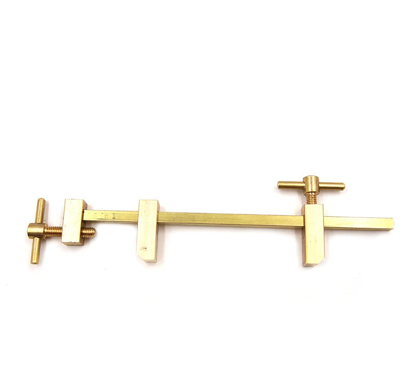 [Australia - AusPower] - Chiloskit Miniature Solid Brass Rod Clamps Woodworking Clamps with Knurled Tightening Screws (180mm) 180mm(7'') 