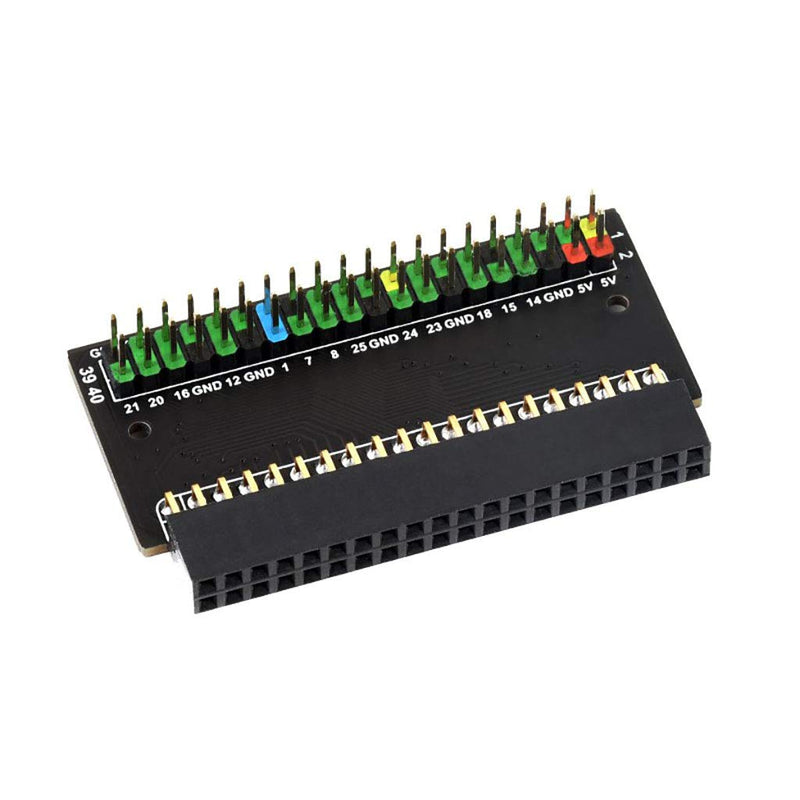 Fits Raspberry Pi 400 GPIO Header Adapter, 2 x 40-Pin Header, Leaning Version, Angled Header Expansion, Convenient to Use Hats (PI400-GPIO-ADAPTER-A)