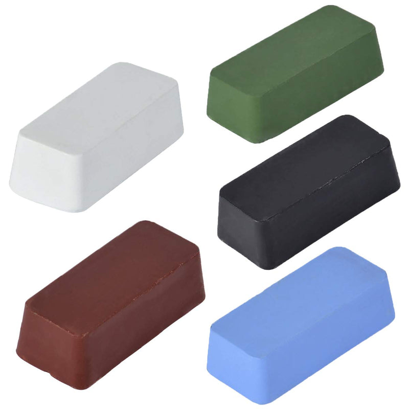 [Australia - AusPower] - Jicyor Polishing Paste, 5 Pieces Kit, Stainless Steel Metal Polishing Wax, Multifunction Abrasive Polish, Professional Polishing Compounds for Honing Knives, Sharpening All Wood Carving Tools, Removal 