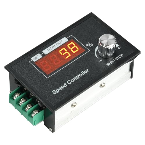 Aideepen PWM Motor Speed Controller, DC 6-60V 12V 24V 36V 48V 30A DC Motor Speed Controller, Speed Adjustable Stepless Regulator Motor Rotary Knob With rotary knob