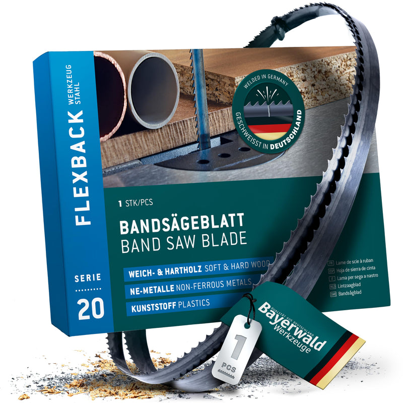 [Australia - AusPower] - Bayerwald Tool Steel Band Saw Blade - 2230 x 16 x 0.5 x 4 / Wood, Non-ferrous Metals, Plastic, Thin Sheets/Saw Band Suitable for Metabo. Magnum and Many More 2230 x 16 x 0.5 x 4 ZpZ / 6mm ZAB(Werkzeugstahl) 