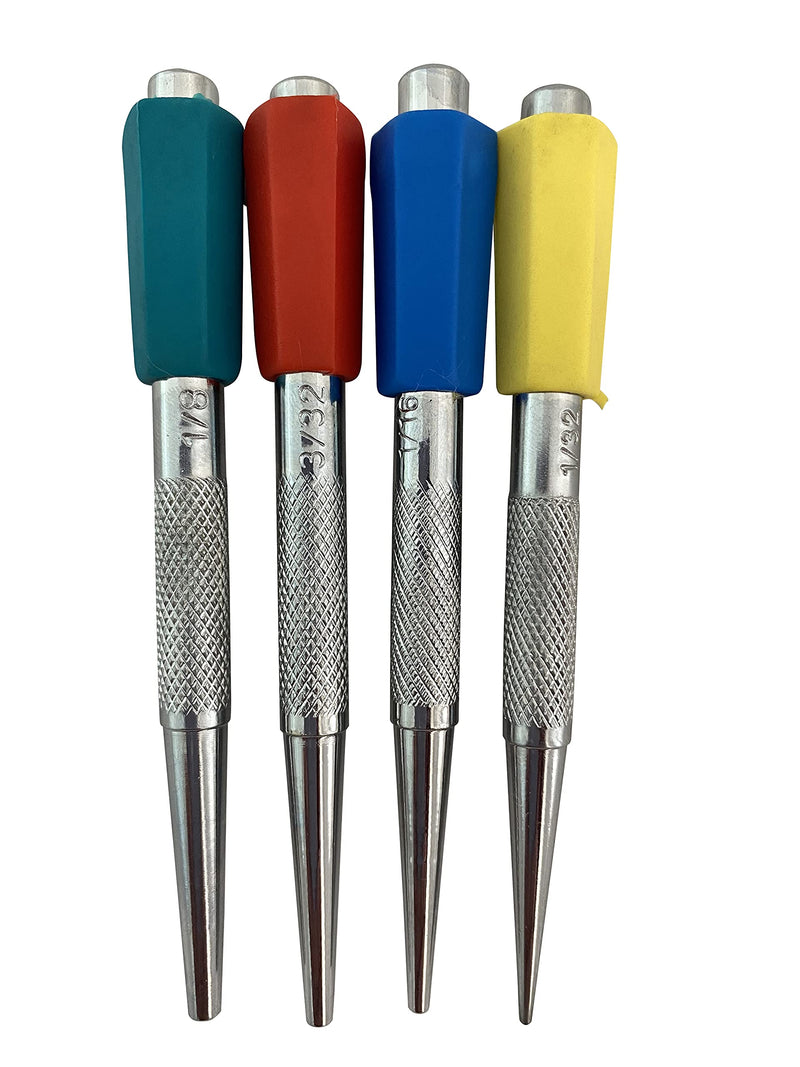 4 Piece Nail Punch Set (0.8mm, 1.6mm, 2.4mm and 3.6mm)