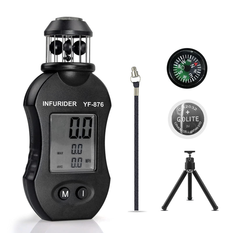 Handheld Wind Gauge, YF-876 Digital Anemometer Wind Meter for Wind Speed Meter, Wind Direction Meter with Compass for Outdoor Activities with HVAC Drone 1. YF-876 (upgraded)