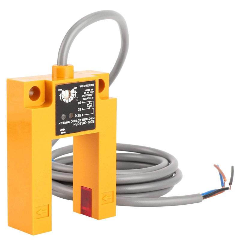 E3S-GS30B4 3-Wire Photoelectric Switch Grooves Type PNP NO Photoelectric Switch Sensor DC10‑30V 200mA