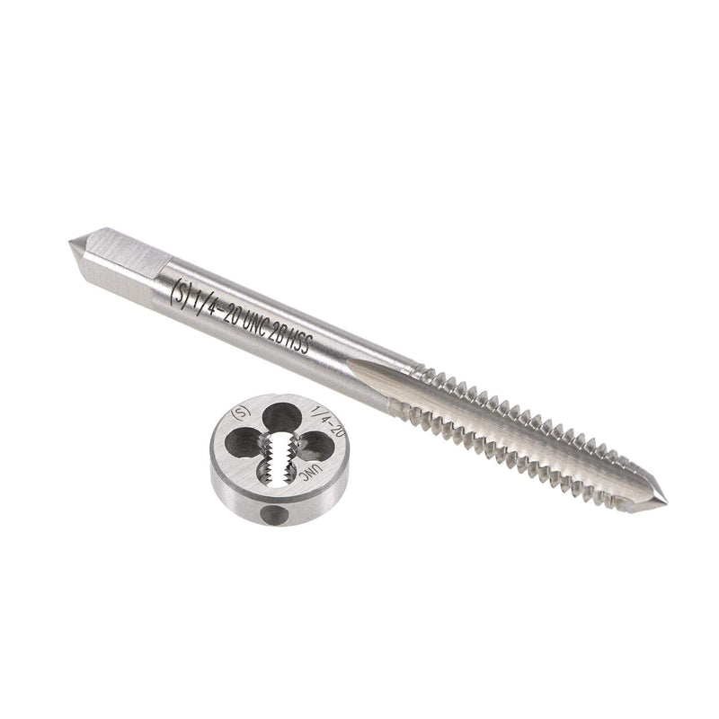 [Australia - AusPower] - sourcing map 1/4"-20 UNC Tap and Die Set, HSS Machine Tap with Round Tap, Right Hand 