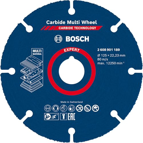 Bosch Professional Expert Carbide Multi Wheel cutting discs (for Hardwood, Diameter 125 mm, Accessories Small Angle Grinder) 1 pcs