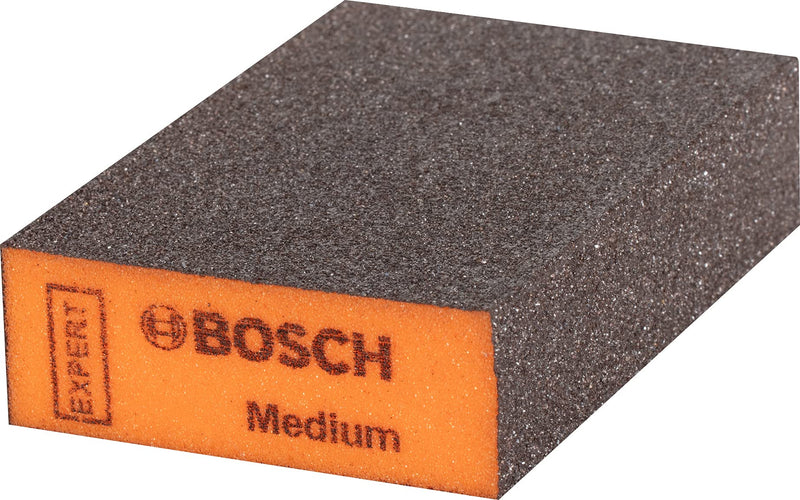 Bosch 1 x Expert S471 Standard Sanding Sponges (for Paint on Wood, Softwood, Diameter 69 x 97 x 26 mm, Medium, Professional Accessories Hand Sanding) Orange 69 x 97 x 26 69 x 97 x 26