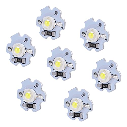 Garosa 25-Piece LED Lamp Beads 5V LED Chips 200LM 1W High Power SMD LED Lamp Chip Bulb for Replacement of Foodlight/Spotlight Bulbs in Home Studio (Pure White 6000-6500K)
