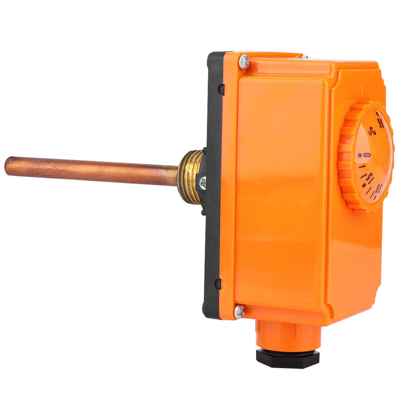[Australia - AusPower] - Immersion Thermostat, G1/2 Male Thread Hot Water Pipe Thermostat Temperature Controller 0-90°C High Temperature Start, for Heating Systems, Invasive Measurement for Exact Values, Monitoring Heating 
