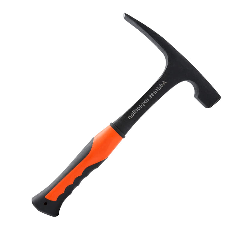 Geological Chisel Hammer 850g, Professional Geological Hammer Flat Head Rock Pickaxe Outdoor Geology Mineral Exploration Tool Length 285 mm
