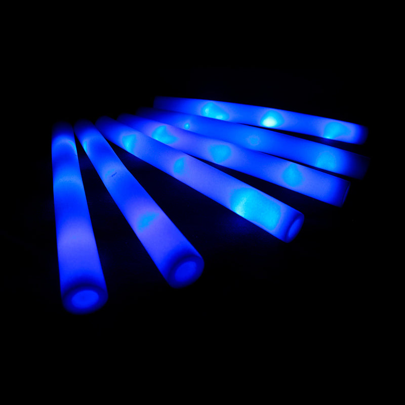 [Australia - AusPower] - KUMUNDO -LED Sticks, LED Sticks for Weddings, Glow Sticks, Glow Sticks for Parties - Length 48 cm - Glow Foam Sticks with LED (Pack of 15) (Blue) blue 