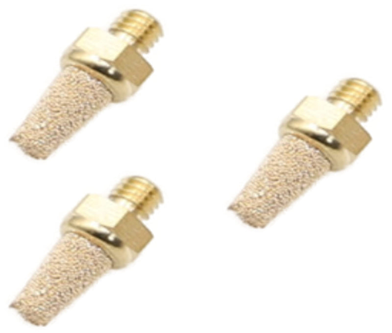 [Australia - AusPower] - Pneumatic Silencer Made of Sintered Bronze M5 Set of 3 with Brass Thread Industrial Quality 